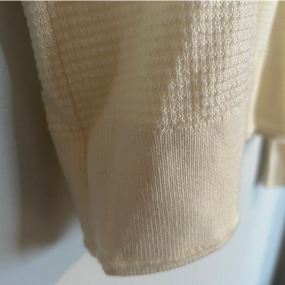 NWT Bloomingdale's 100% Merino Wool Waffle Knit Sweater – White, Men’s XXL - Picture 5 of 8